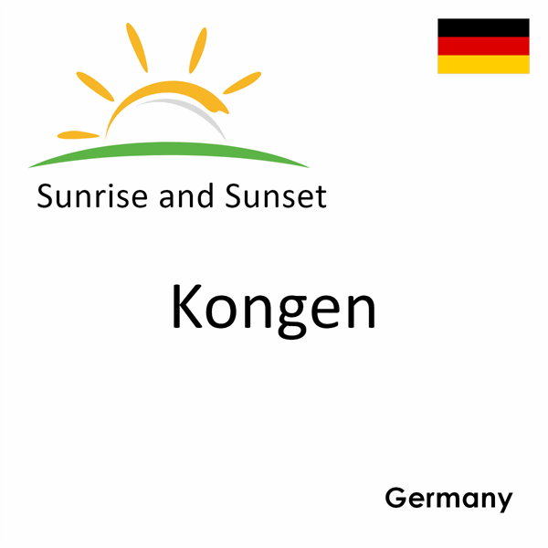 Sunrise and sunset times for Kongen, Germany