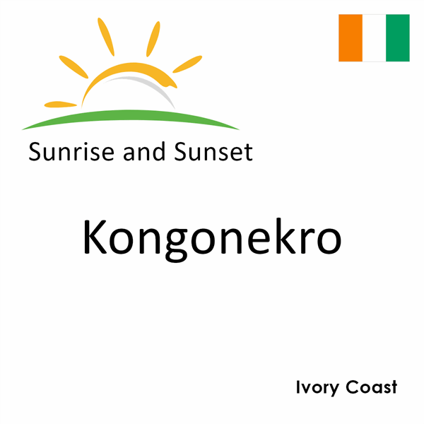 Sunrise and sunset times for Kongonekro, Ivory Coast