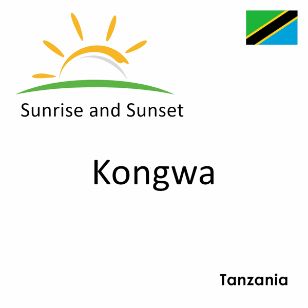 Sunrise and sunset times for Kongwa, Tanzania