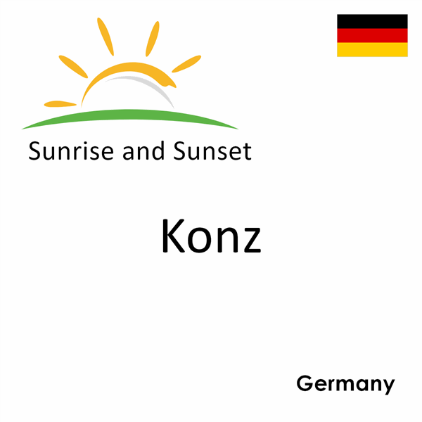 Sunrise and sunset times for Konz, Germany