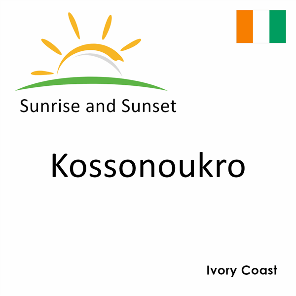 Sunrise and sunset times for Kossonoukro, Ivory Coast