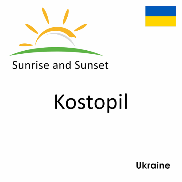 Sunrise and sunset times for Kostopil, Ukraine