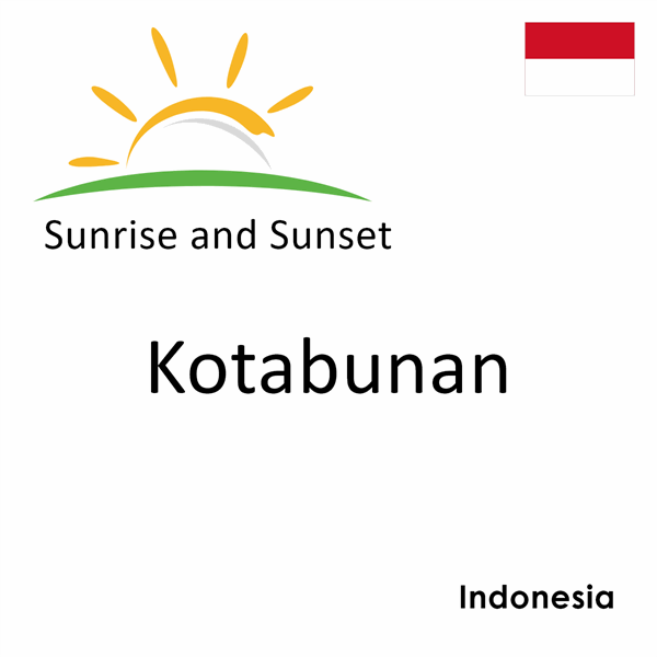 Sunrise and sunset times for Kotabunan, Indonesia