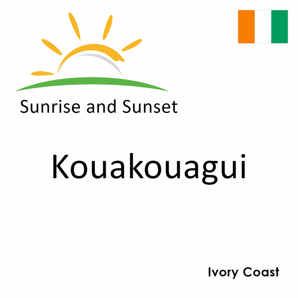 Sunrise and sunset times for Kouakouagui, Ivory Coast