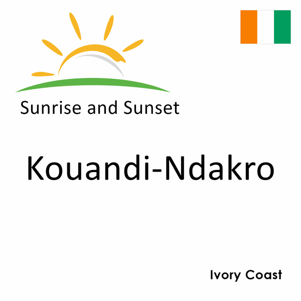 Sunrise and sunset times for Kouandi-Ndakro, Ivory Coast