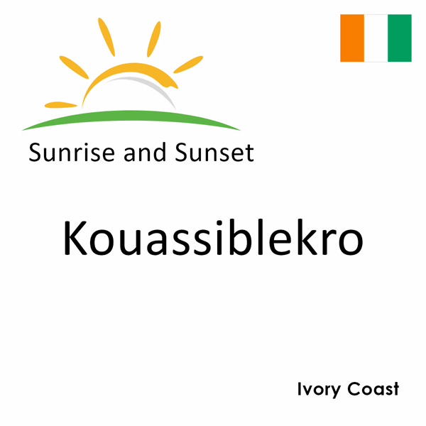 Sunrise and sunset times for Kouassiblekro, Ivory Coast