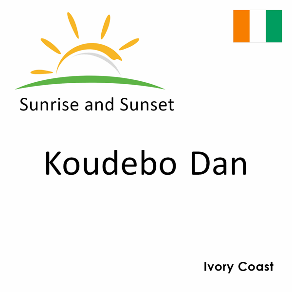 Sunrise and sunset times for Koudebo Dan, Ivory Coast