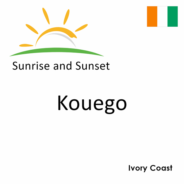 Sunrise and sunset times for Kouego, Ivory Coast