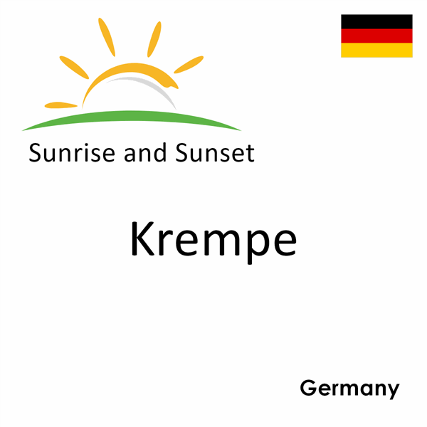 Sunrise and sunset times for Krempe, Germany