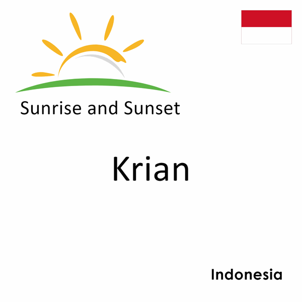 Sunrise and sunset times for Krian, Indonesia