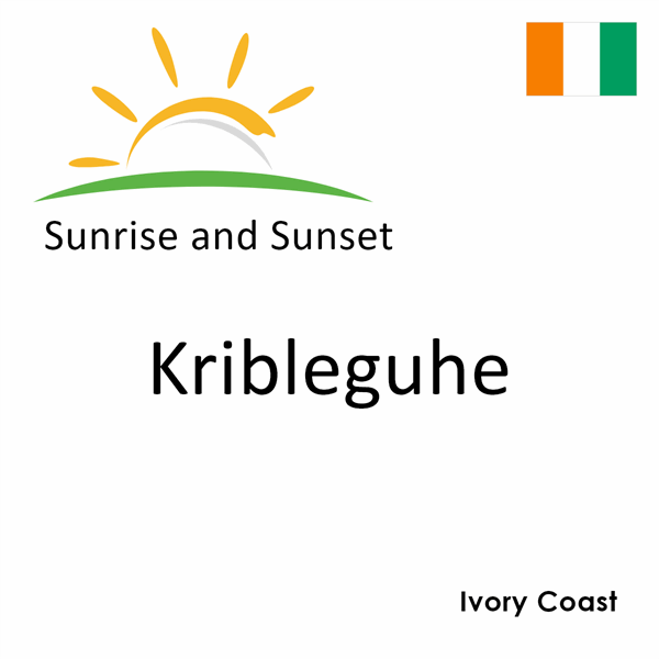 Sunrise and sunset times for Kribleguhe, Ivory Coast