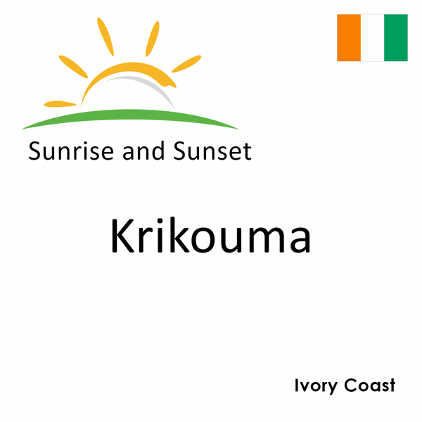 Sunrise and sunset times for Krikouma, Ivory Coast