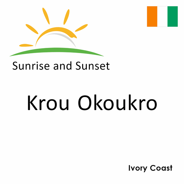 Sunrise and sunset times for Krou Okoukro, Ivory Coast