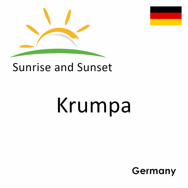 Sunrise and sunset times for Krumpa, Germany