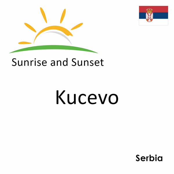 Sunrise and sunset times for Kucevo, Serbia