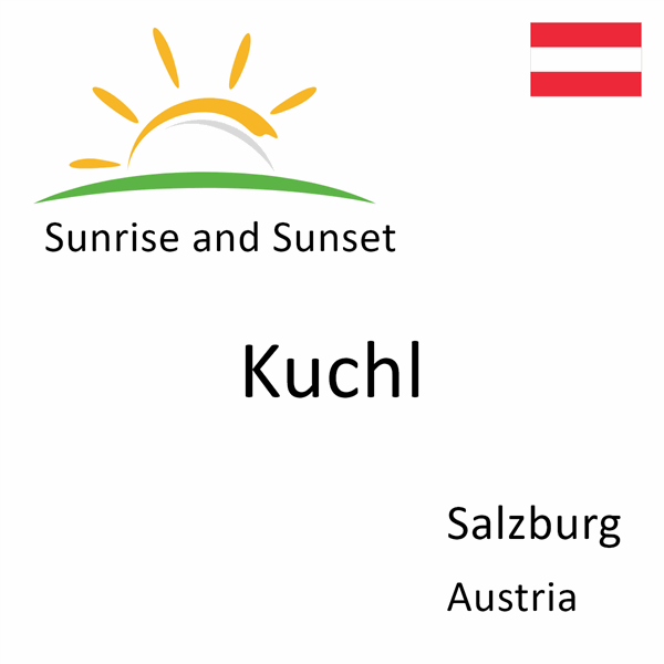 Sunrise and sunset times for Kuchl, Salzburg, Austria