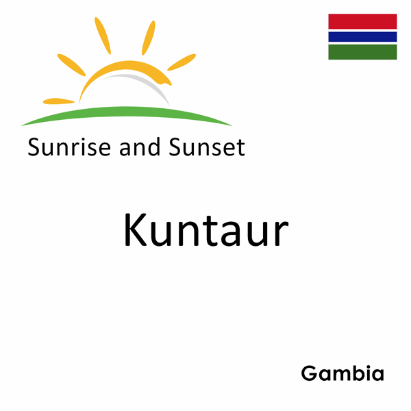 Sunrise and sunset times for Kuntaur, Gambia