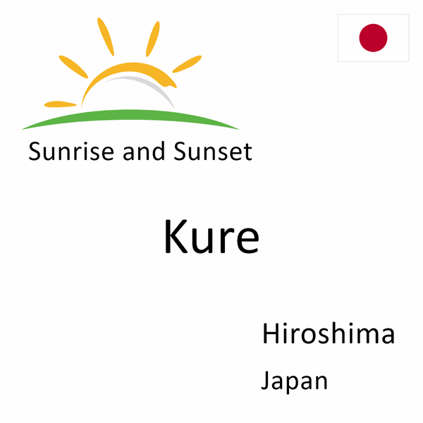 Sunrise and sunset times for Kure, Hiroshima, Japan