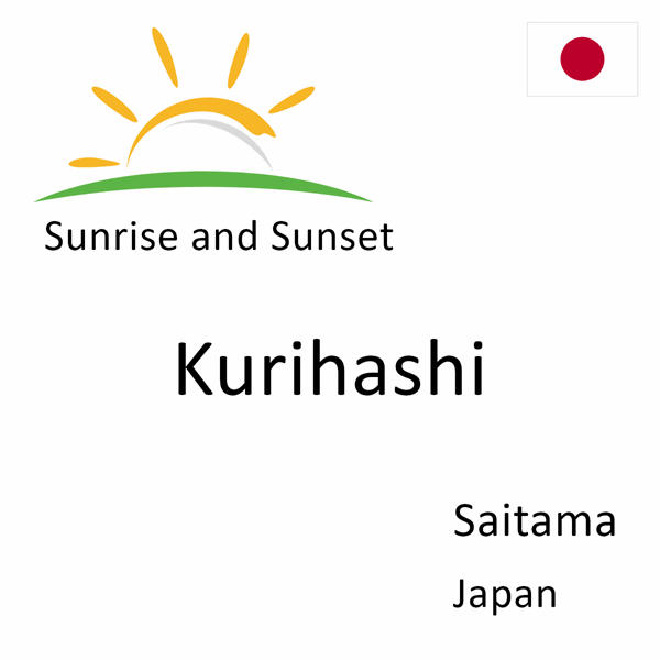 Sunrise and sunset times for Kurihashi, Saitama, Japan