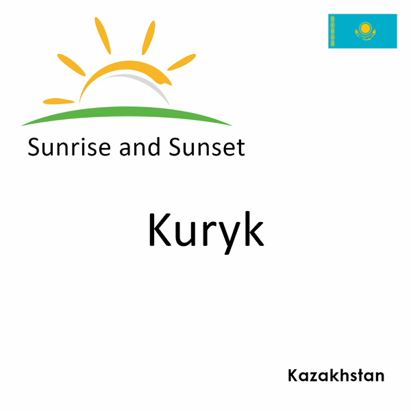 Sunrise and sunset times for Kuryk, Kazakhstan