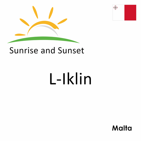 Sunrise and sunset times for L-Iklin, Malta