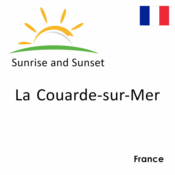 Sunrise and sunset times for La Couarde-sur-Mer, France