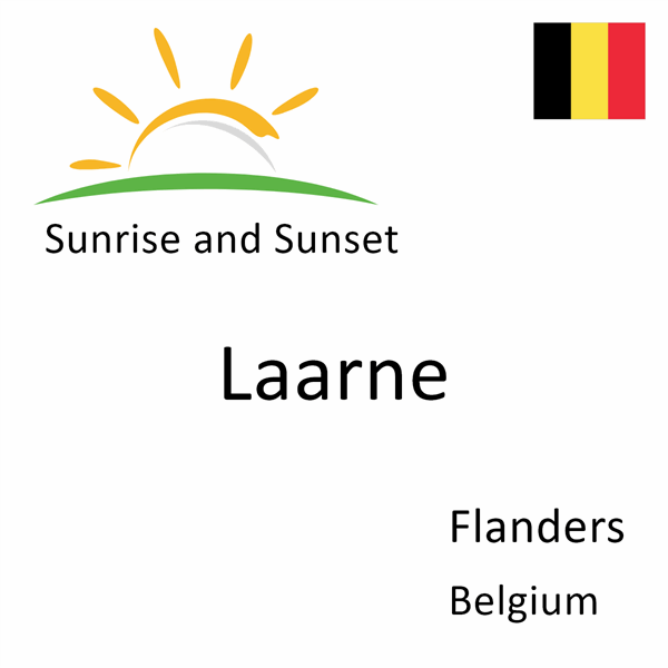 Sunrise and sunset times for Laarne, Flanders, Belgium