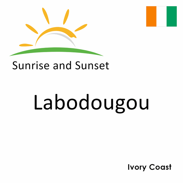 Sunrise and sunset times for Labodougou, Ivory Coast