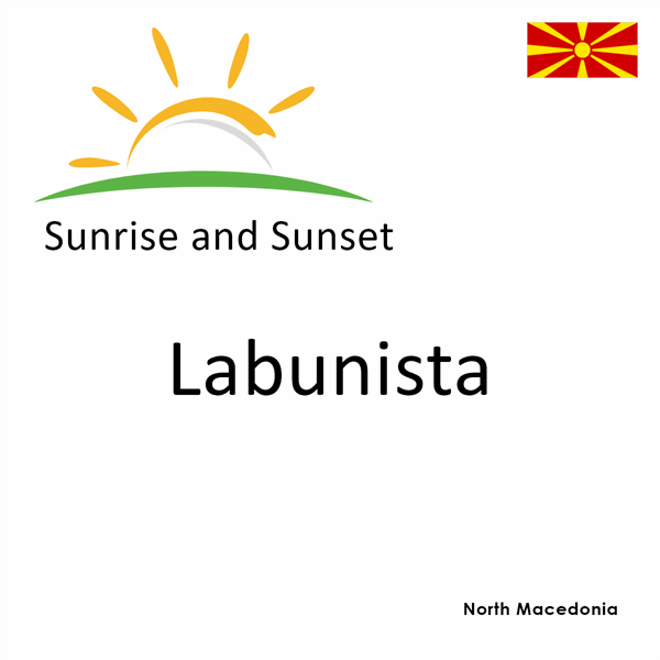 Sunrise and sunset times for Labunista, North Macedonia