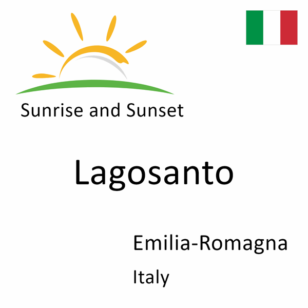 Sunrise and sunset times for Lagosanto, Emilia-Romagna, Italy