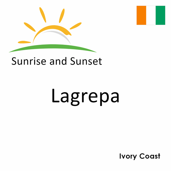 Sunrise and sunset times for Lagrepa, Ivory Coast