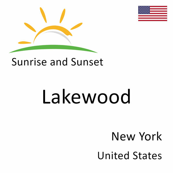 Sunrise and sunset times for Lakewood, New York, United States