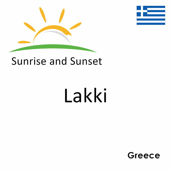 Sunrise and sunset times for Lakki, Greece