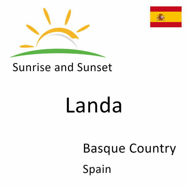 Sunrise and sunset times for Landa, Basque Country, Spain