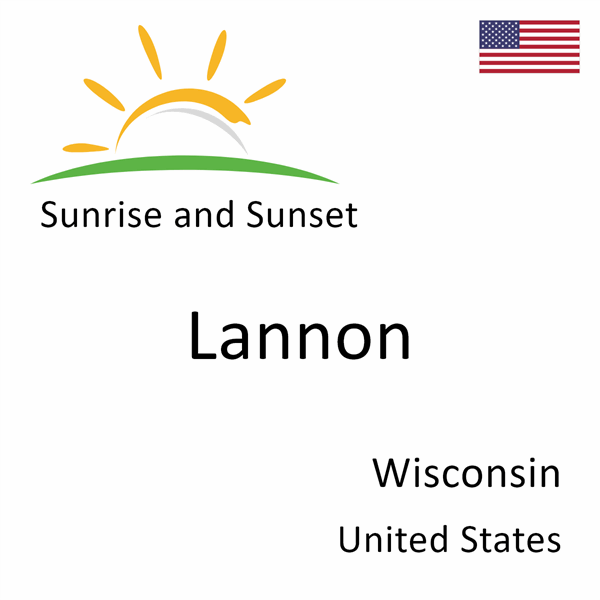 Sunrise and sunset times for Lannon, Wisconsin, United States