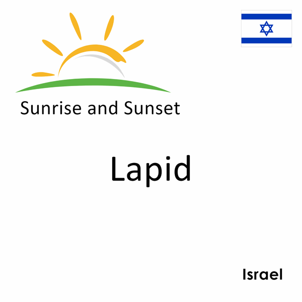 Sunrise and sunset times for Lapid, Israel