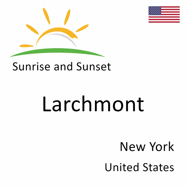 Sunrise and sunset times for Larchmont, New York, United States