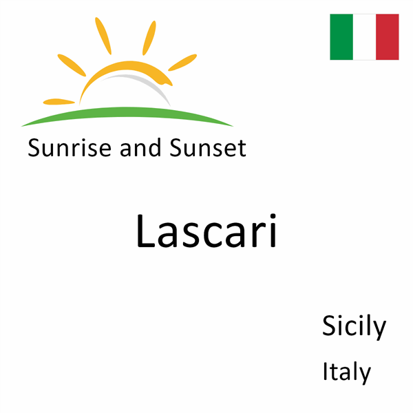 Sunrise and sunset times for Lascari, Sicily, Italy