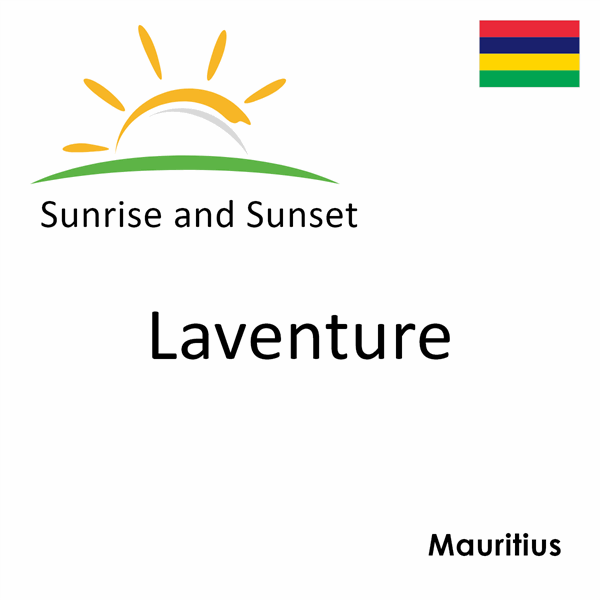 Sunrise and sunset times for Laventure, Mauritius