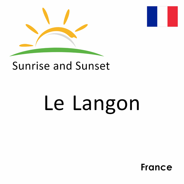 Sunrise and sunset times for Le Langon, France