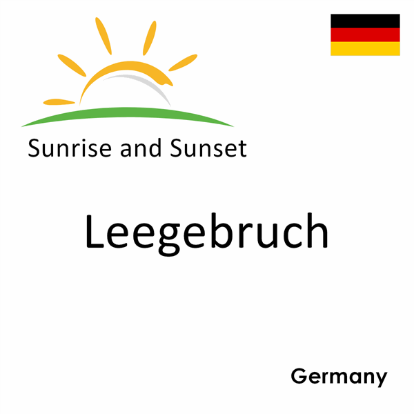 Sunrise and sunset times for Leegebruch, Germany