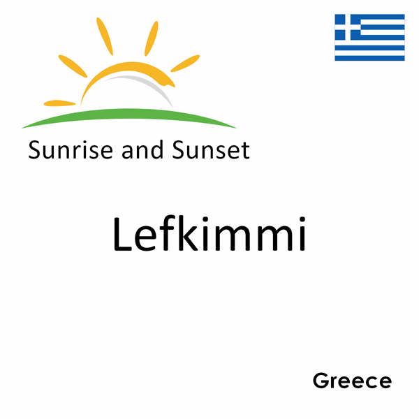 Sunrise and sunset times for Lefkimmi, Greece