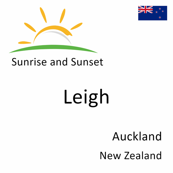 Sunrise and sunset times for Leigh, Auckland, New Zealand