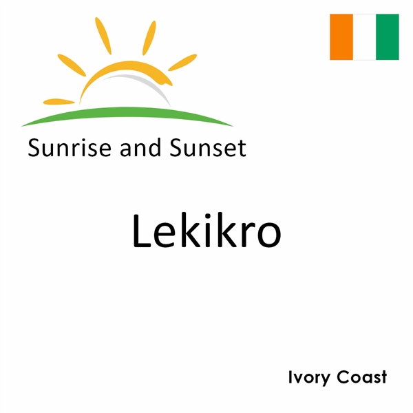 Sunrise and sunset times for Lekikro, Ivory Coast