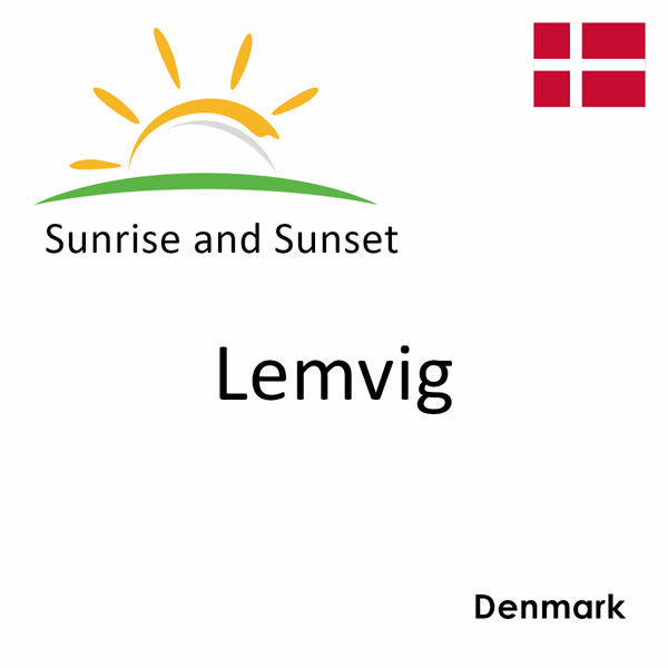 Sunrise and sunset times for Lemvig, Denmark