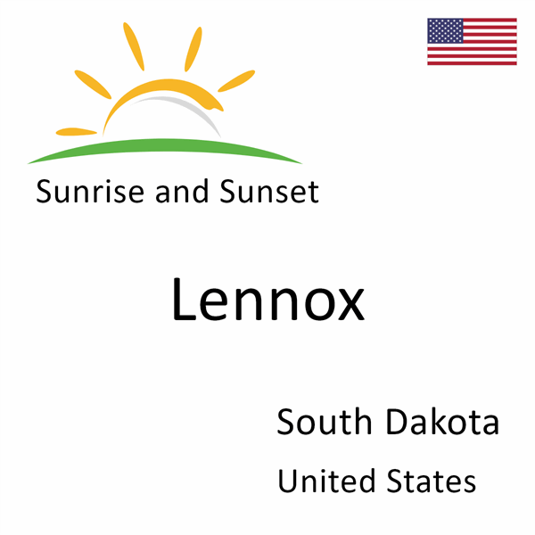 Sunrise and sunset times for Lennox, South Dakota, United States