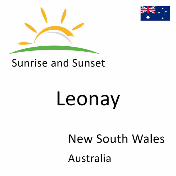 Sunrise and sunset times for Leonay, New South Wales, Australia