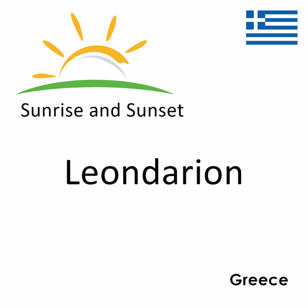 Sunrise and sunset times for Leondarion, Greece