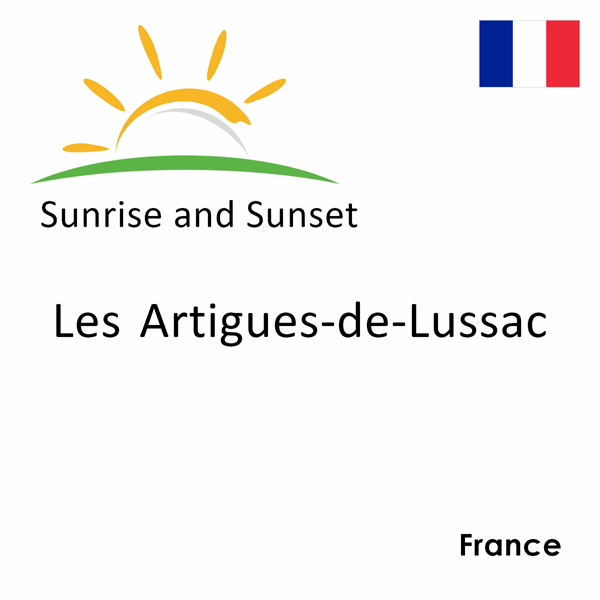 Sunrise and sunset times for Les Artigues-de-Lussac, France