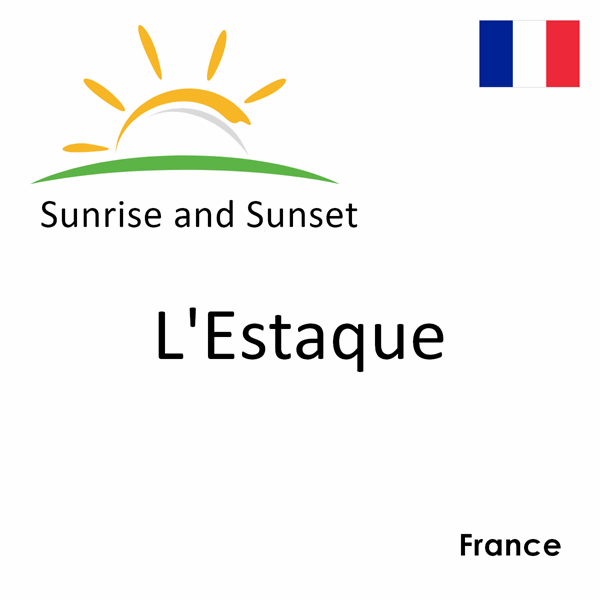 Sunrise and sunset times for L'Estaque, France